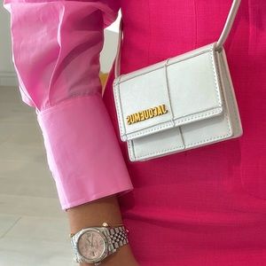 Jacquemus card holder bag white leather